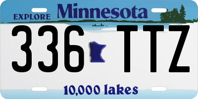 MN license plate 336TTZ