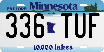 MN license plate 336TUF