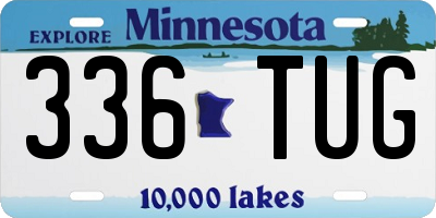 MN license plate 336TUG