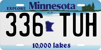 MN license plate 336TUH