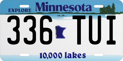 MN license plate 336TUI