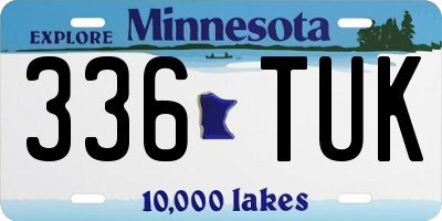 MN license plate 336TUK