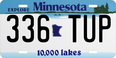 MN license plate 336TUP