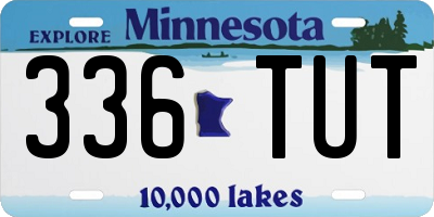 MN license plate 336TUT