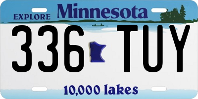 MN license plate 336TUY