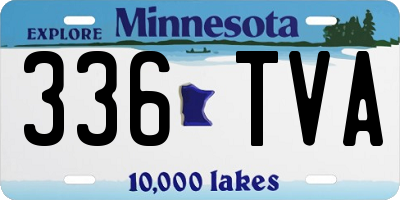 MN license plate 336TVA