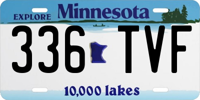 MN license plate 336TVF
