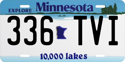MN license plate 336TVI