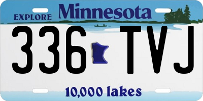 MN license plate 336TVJ