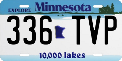 MN license plate 336TVP
