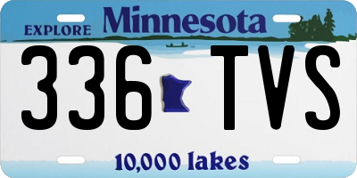 MN license plate 336TVS