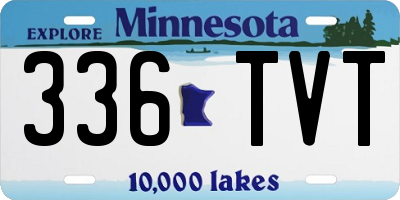 MN license plate 336TVT