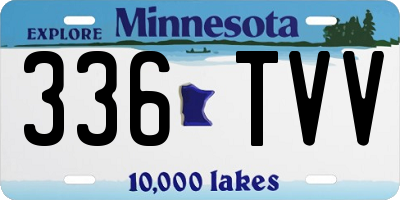 MN license plate 336TVV