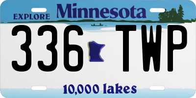 MN license plate 336TWP