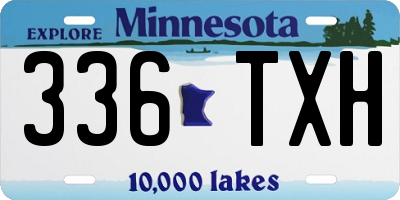 MN license plate 336TXH