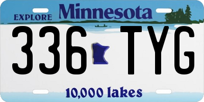 MN license plate 336TYG