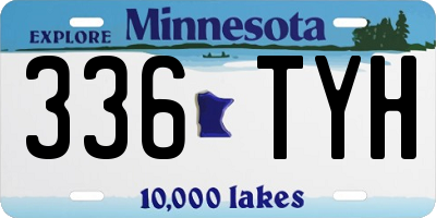 MN license plate 336TYH