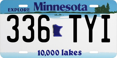 MN license plate 336TYI