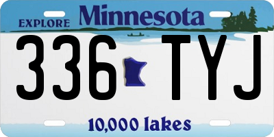 MN license plate 336TYJ