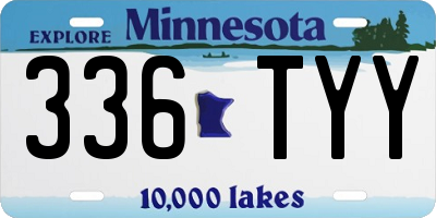 MN license plate 336TYY