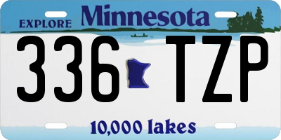 MN license plate 336TZP