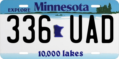 MN license plate 336UAD
