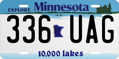 MN license plate 336UAG