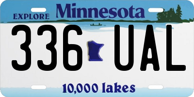 MN license plate 336UAL