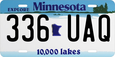 MN license plate 336UAQ