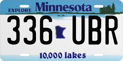 MN license plate 336UBR