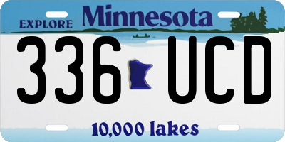MN license plate 336UCD