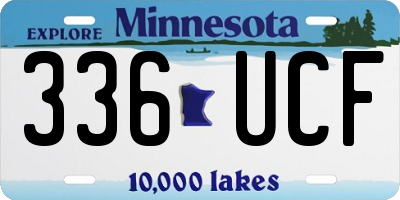 MN license plate 336UCF