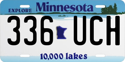 MN license plate 336UCH