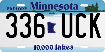 MN license plate 336UCK