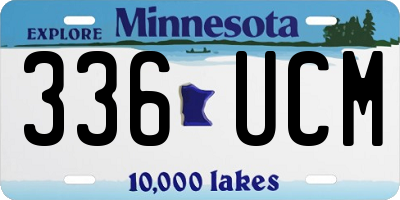 MN license plate 336UCM