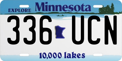 MN license plate 336UCN