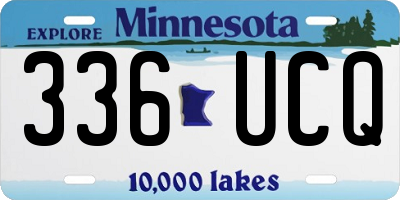 MN license plate 336UCQ