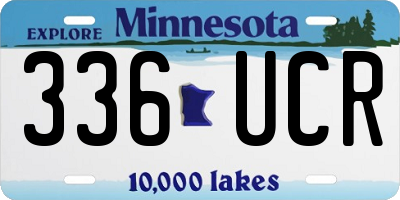 MN license plate 336UCR