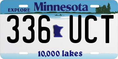 MN license plate 336UCT