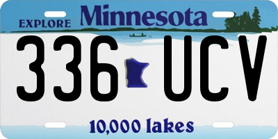 MN license plate 336UCV