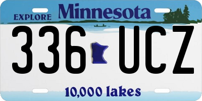 MN license plate 336UCZ