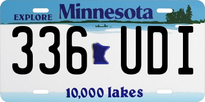 MN license plate 336UDI