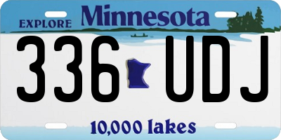 MN license plate 336UDJ