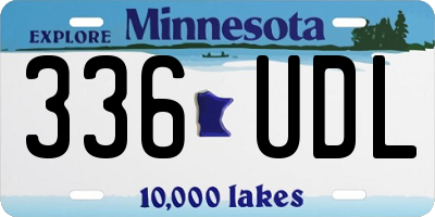 MN license plate 336UDL