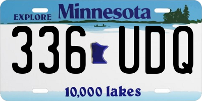 MN license plate 336UDQ