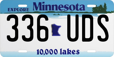 MN license plate 336UDS