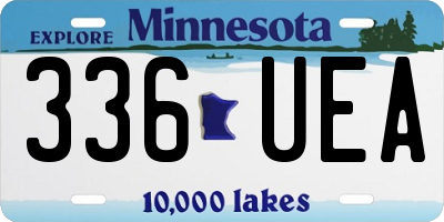 MN license plate 336UEA