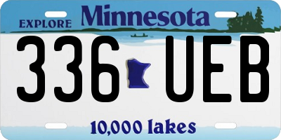 MN license plate 336UEB