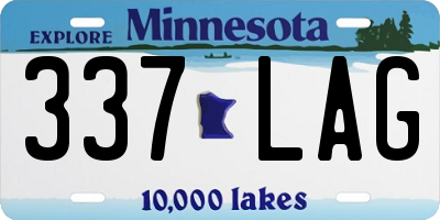 MN license plate 337LAG