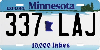 MN license plate 337LAJ